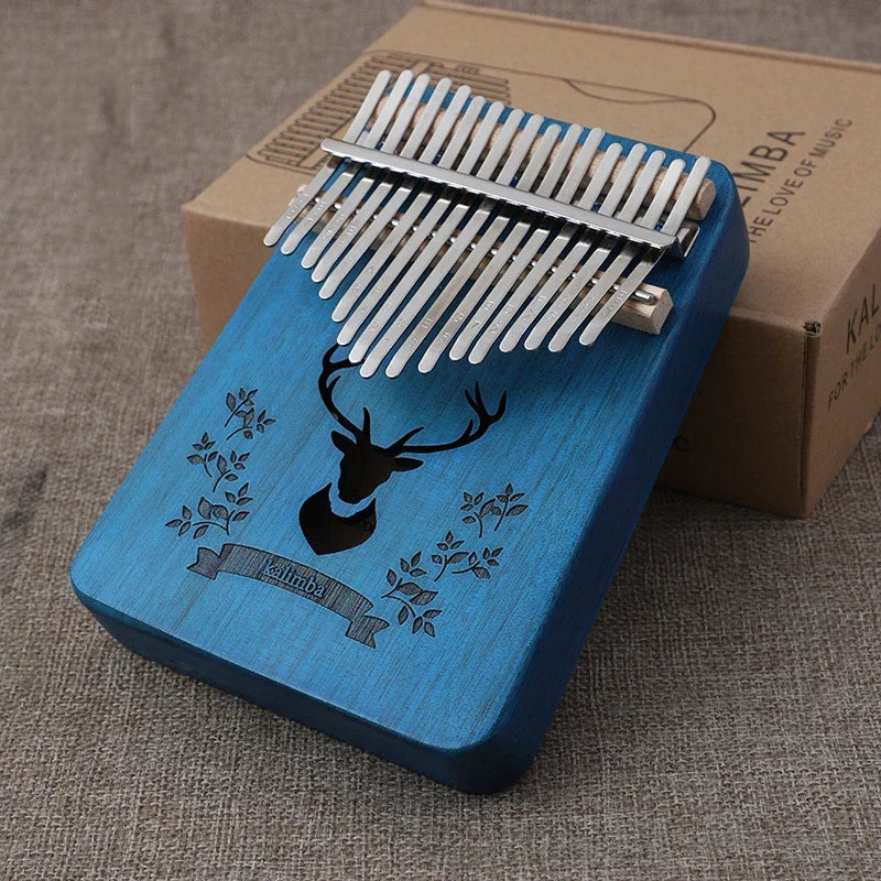 Kalimba 17 Keys Thumb Piano Wood Mahogany Mbira Body Afircan Sanza