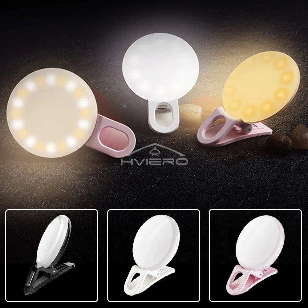 Mini LED Clip-On Phone Fill Light | Selfie & Streaming