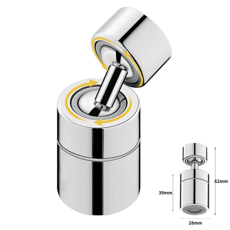 360°Universal Kitchen Faucet Anti-splash Aerator Bathroom Tap Rotatable Faucet 2 Mode Tap Nozzle Bubbler Kitchen Sink Faucet Peaceful Pleasures Health and Wellness