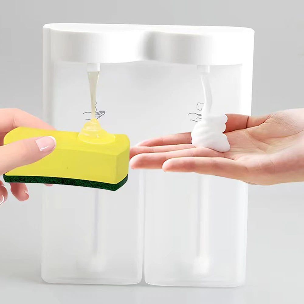 2-in-1 Automatic Induction Detergent Machine Hand Sanitizer Machine Household Wall Mounted Automatic Induction Foam Hand Soap Peaceful Pleasures Health and Wellness