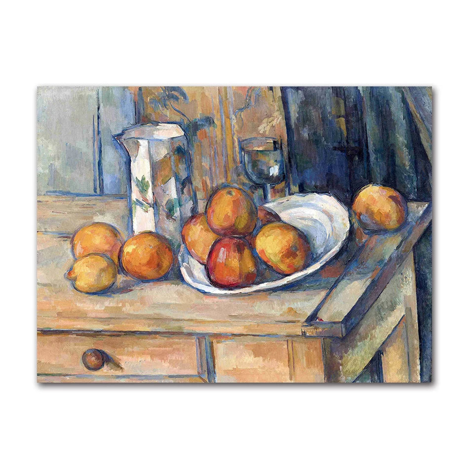 Vintage Paul Cezanne Garden Still Life Terracotta Pots 1890s Art Posters Canvas Painting Wall Prints Picture for Room Home Decor Peaceful Pleasures Health and Wellness 61326-05 30x40cm