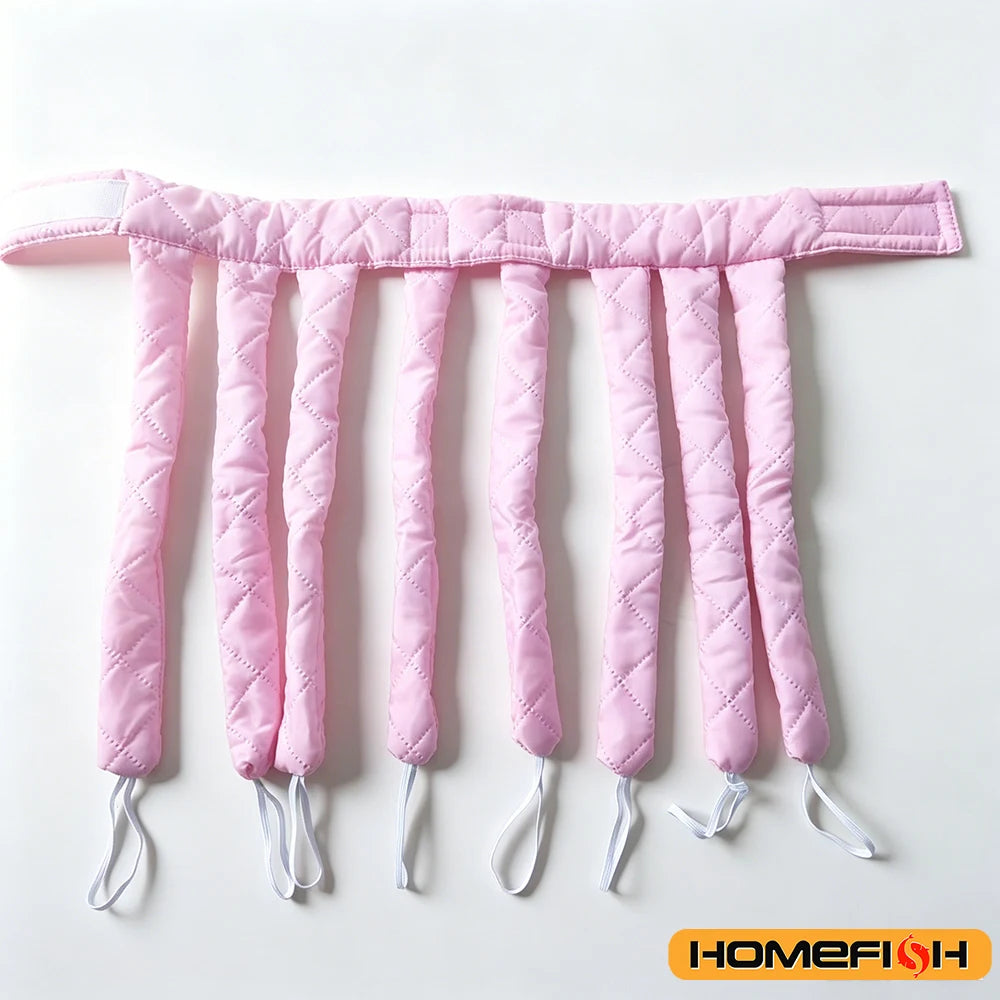 Heatless Curling Rod Headband for Lazy Hair - Silk Ribbon Soft Wave Formers for Sleeping No Heat Curls Peaceful Pleasures Health and Wellness pink2.0 MAGIC TAPE