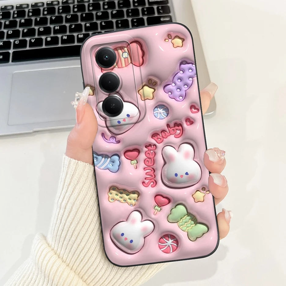 For Xiaomi Redmi 15 4G 5G Case Cute Panda Rabbit Cartoon Cover Shockproof Phone Case For Xiaomi Redmi 15 5G Redmi15 4G Soft Bags Peaceful Pleasures Health and Wellness TYbai2132 Xiaomi Redmi 15 5G