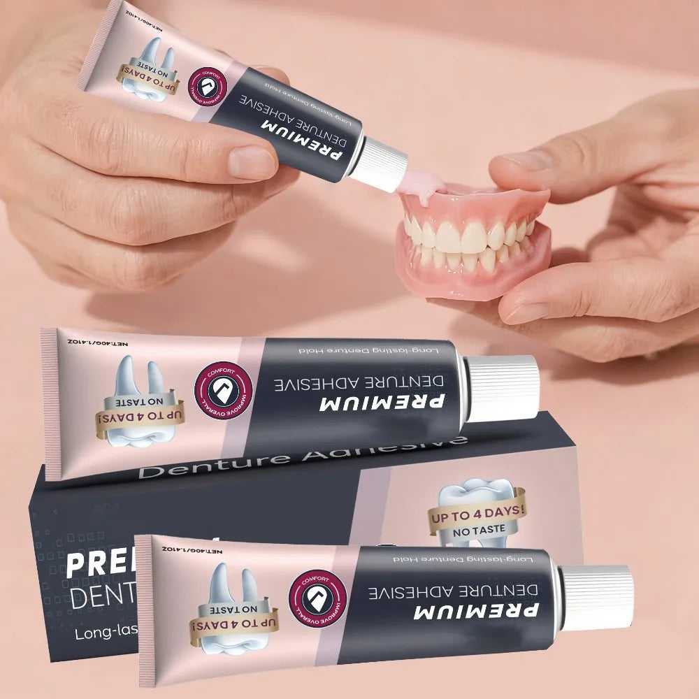 Comfort Denture Adhesives Glue Teeth Care Thermoplastic Denture Silicone Reline Kit Adhesive Cushion Friction Fixed Dentures. Peaceful Pleasures Health and Wellness