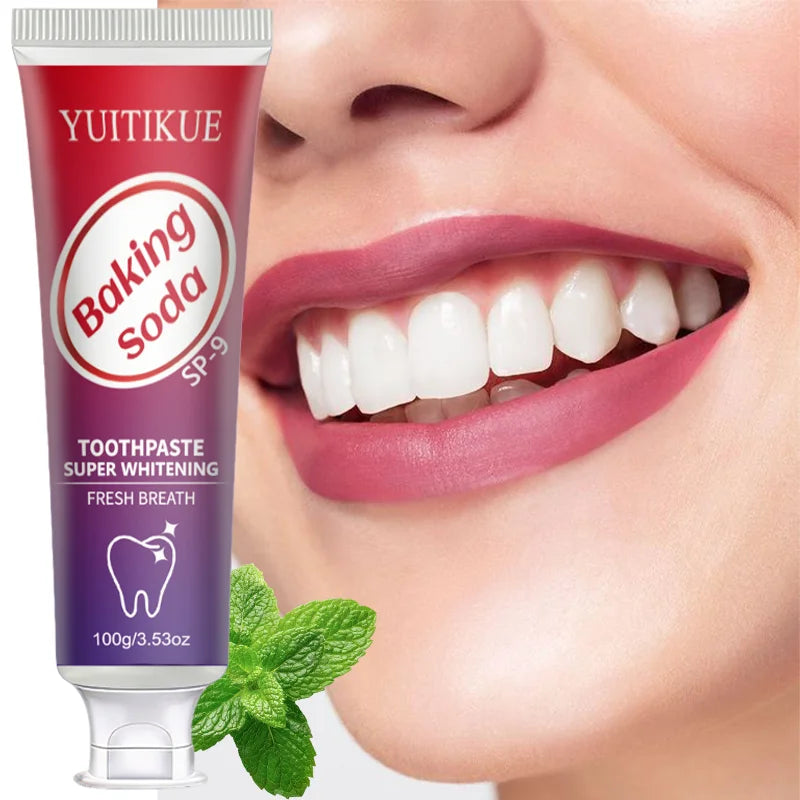 Yuitikue Baking Soda Toothpaste, SP-9 Super Whitening Toothpaste for Deep Cleaning & Fresh Breath, 100g Peaceful Pleasures Health and Wellness