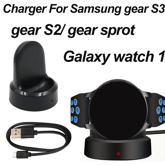 Magnetic Charger for Samsung Gear S3/ S2, Charging Cradle Dock, For Gear S3/S2/Sport/Galaxy Watch 1 Smart Watch, With USB Cable Peaceful Pleasures Health and Wellness
