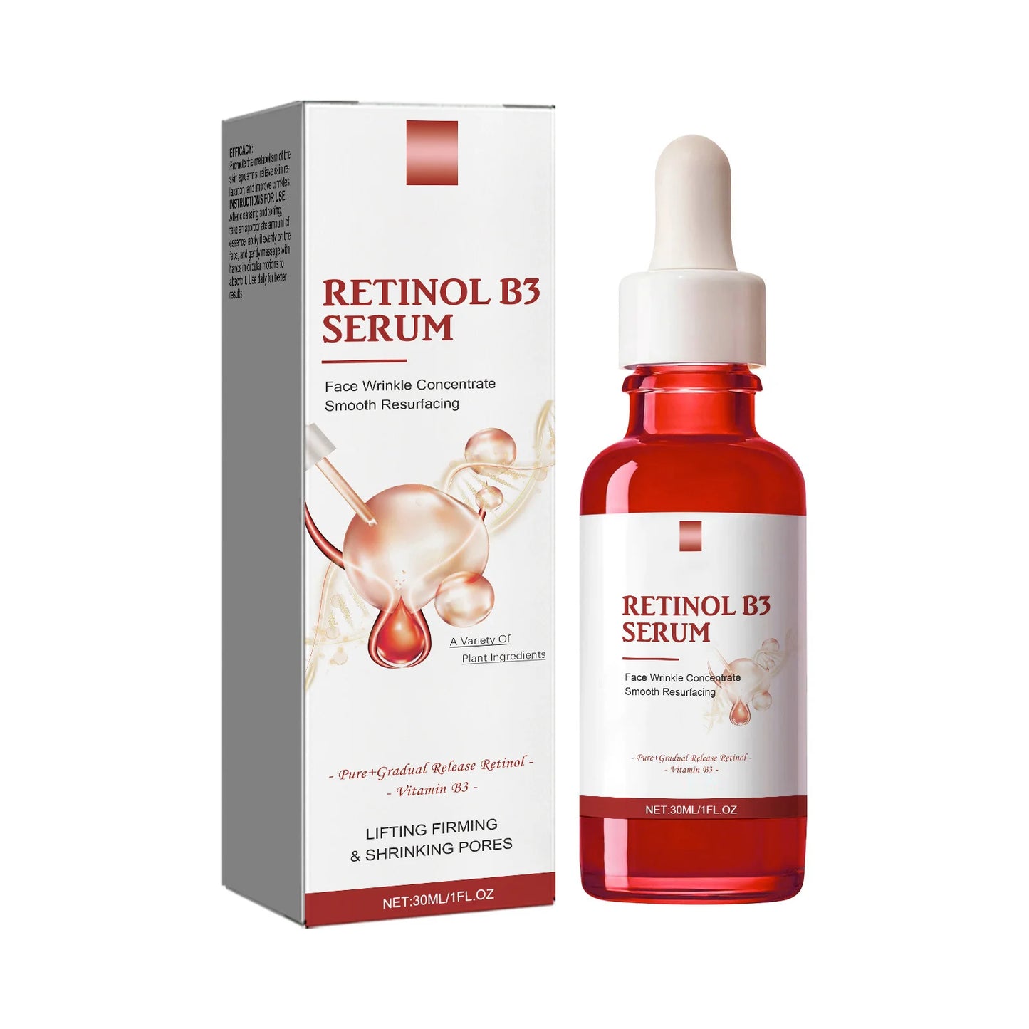 Retinol Facial Essence Fade Fine Line Face Serum Anti-Aging Pore Minimizing Hydrating Brightening Skin Treatment for Women Men Peaceful Pleasures Health and Wellness 1pcs