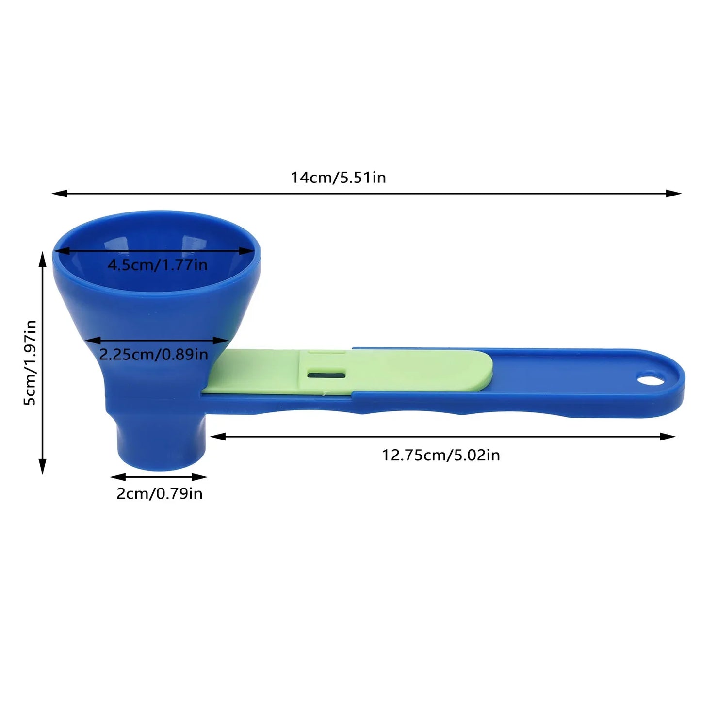 Protein Powder Funnel Scoop ABS Spill Proof Sliding Spoon Coffee