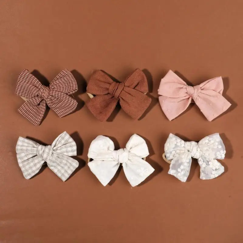 6-Pack Baby Girl Bowknot Headbands | Newborn & Toddler Hair Bands