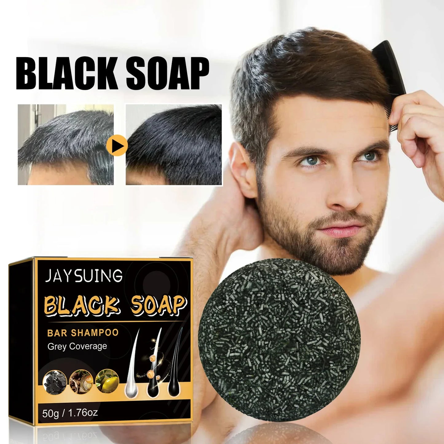 Polygonum Multiflorum Solid Shampoo Bar – Anti-Dandruff 50g