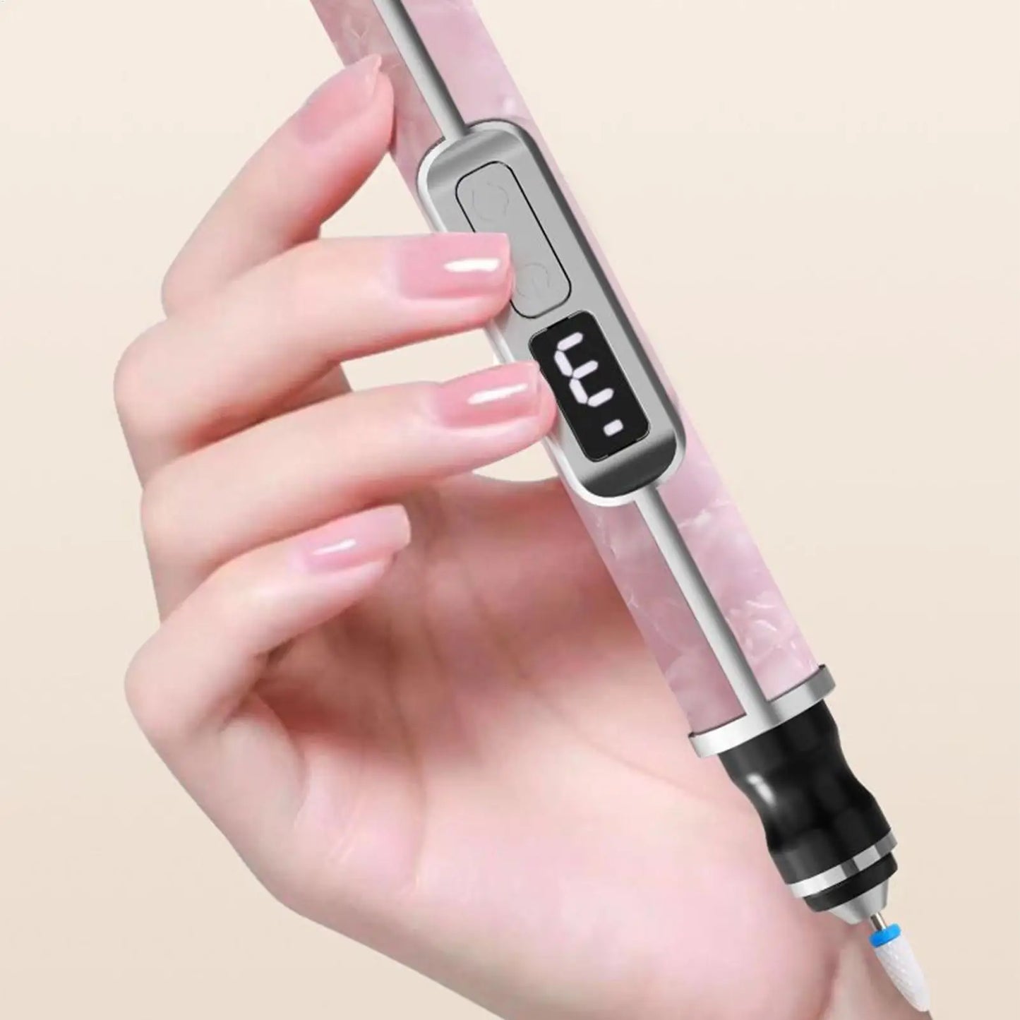 Rechargeable Electric Nail Drill Kit – 3 Speeds & 12 Heads