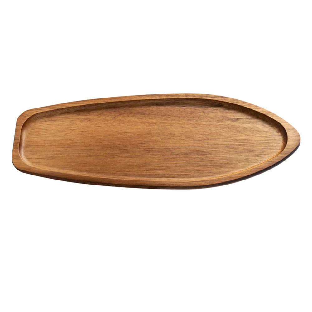 Wooden Serving Tray Rectangular Coordinating Drink Dessert Plating