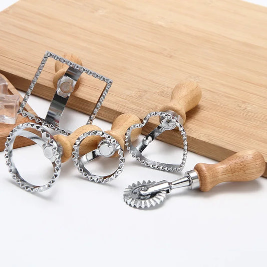Kitchen Stainless Steel Cookies Cutter Set Pasta Press Attachment Kit Ravioli Maker Mold Tool Ravioli Stamp Set Pastry Wheel Set Peaceful Pleasures Health and Wellness