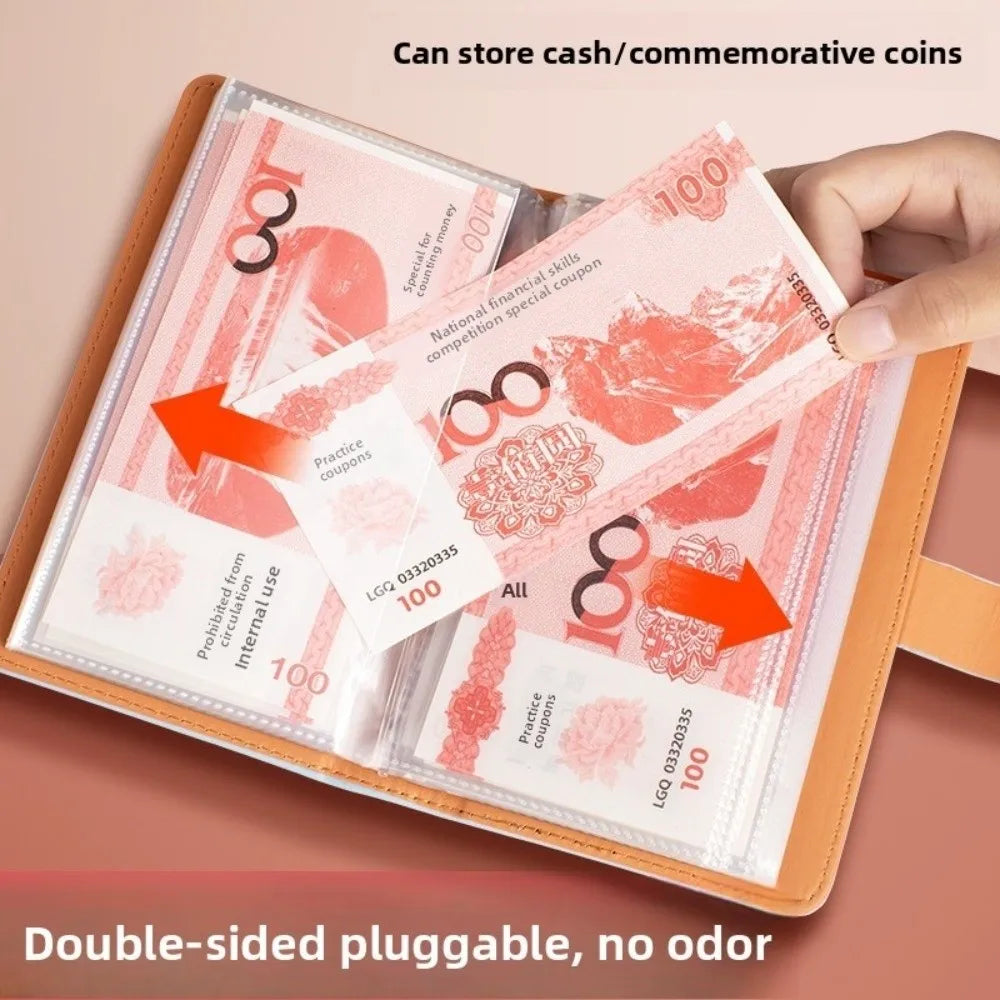 PU Leather Budget Binder with Lock | Cash Envelope Organizer