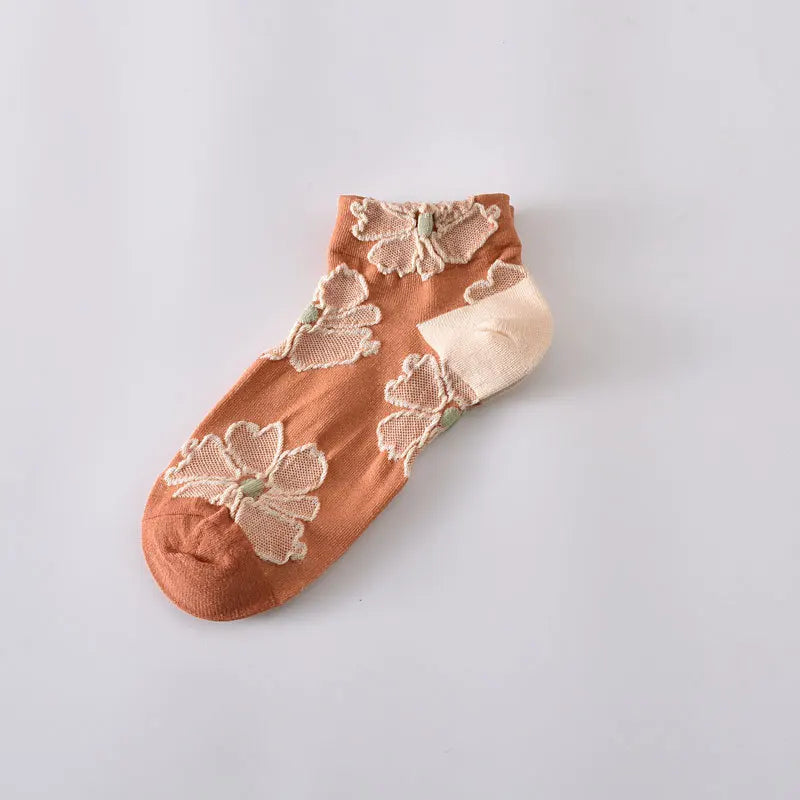 Floral Kawaii Women's Short Socks | Harajuku Korea Style