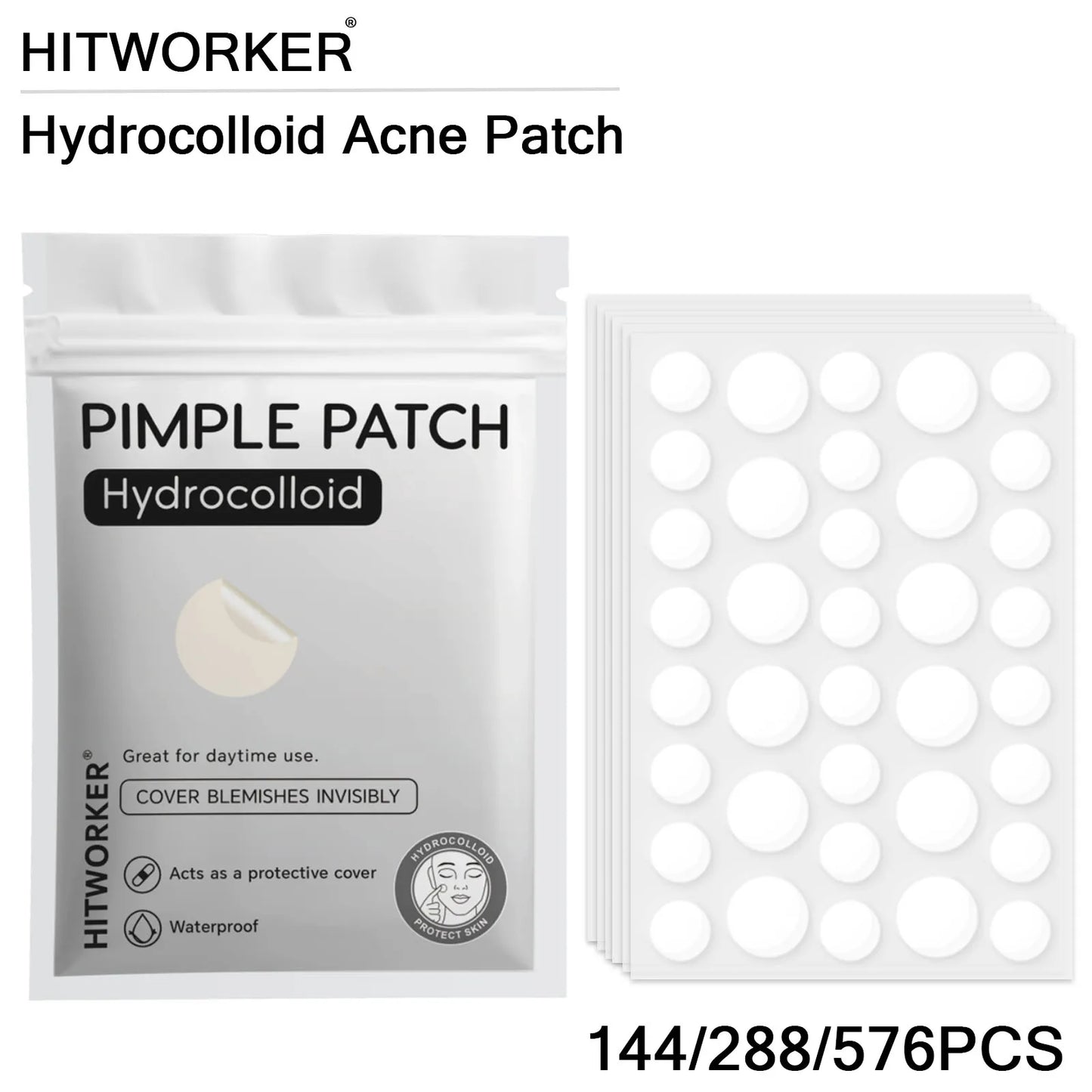 Bulk Hydrocolloid Acne Patches – Alcohol-Free | 144–576 Count