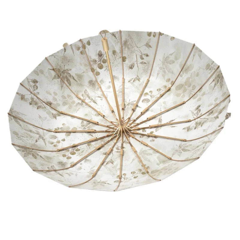 1pc Fresh Style Dual-use Sun Umbrella Anti-UV Sunscreen Rainproof Portable Sunshade Parasol Peaceful Pleasures Health and Wellness