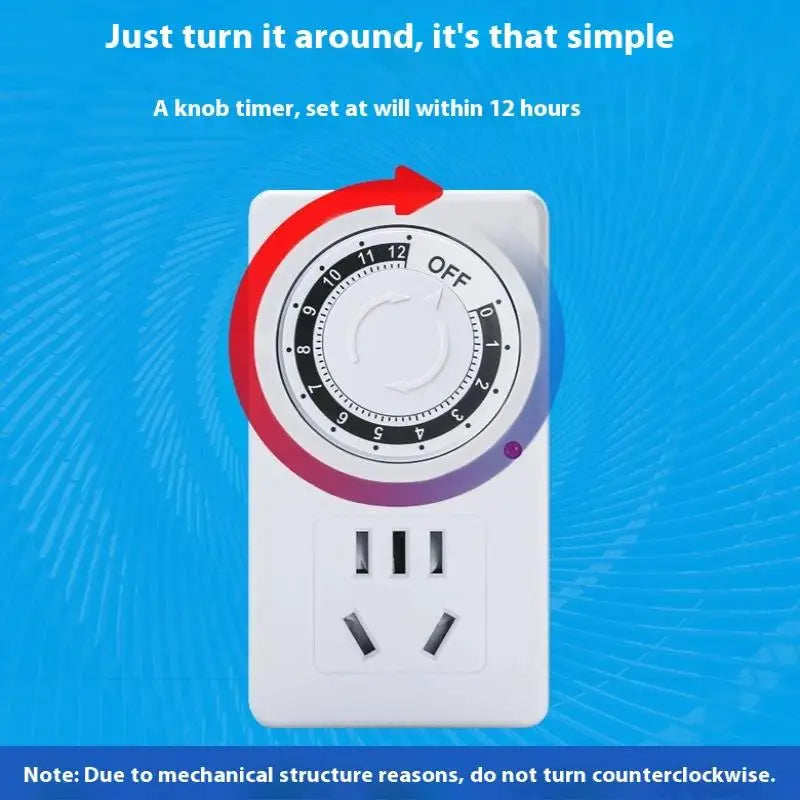 New 12/24 Hours Cyclic Timer Switch Kitchen Timer Outlet Loop Universal Timing Socket Mechanical Timer Peaceful Pleasures Health and Wellness