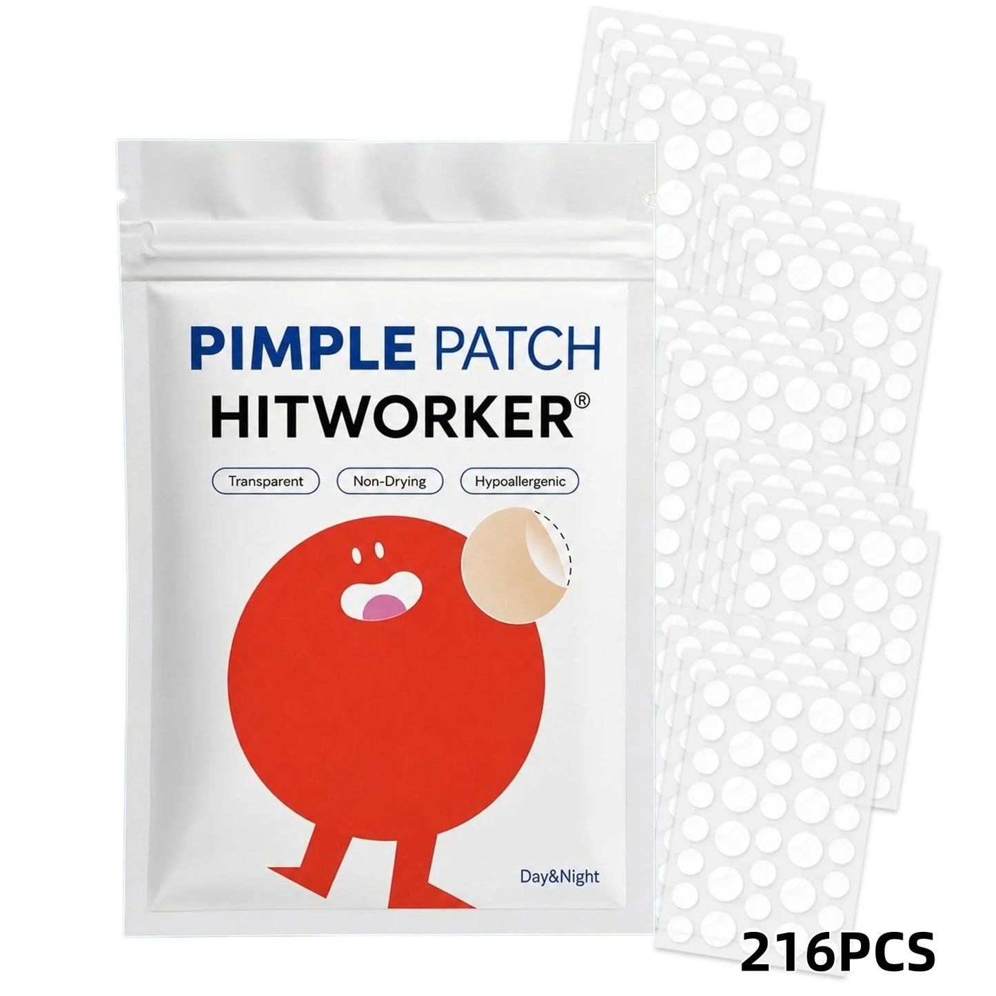 Hydrocolloid Acne Patches 216/720pc | Alcohol-Free Blemish Dots