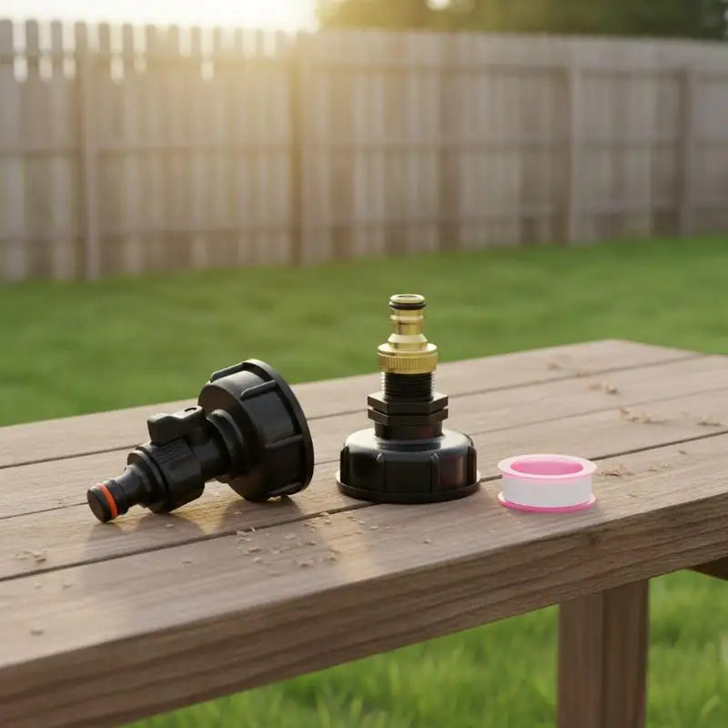 IBC Tank Valve Adapter 1/2" & 3/4" Hose Connector 60mm Thread IBC Tank Adapter Peaceful Pleasures Health and Wellness