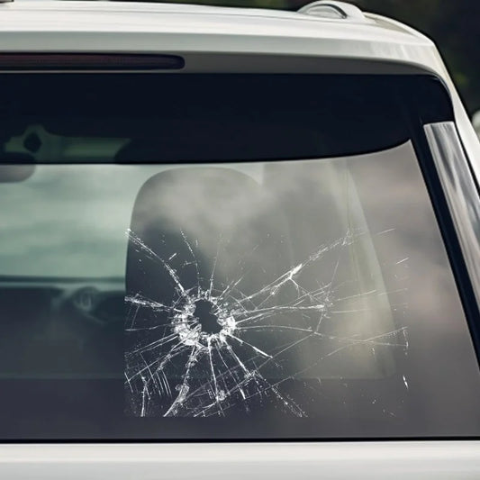 Broken Glass Car Window Decal – Waterproof Reusable Prank Sticker Car Window Decal Peaceful Pleasures Health and Wellness