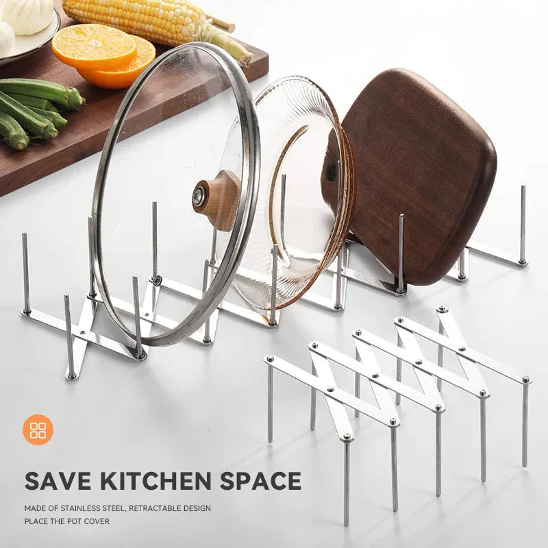 Foldable Stainless Steel Dish Drying Rack & Kitchen Organizer