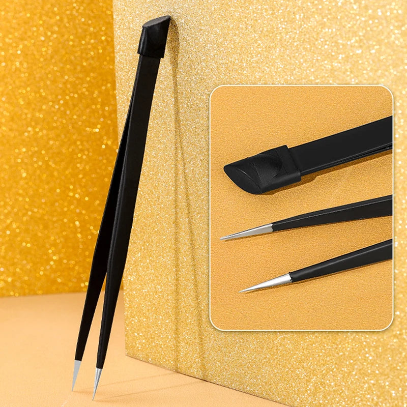 Nail Art Tweezers Silicone Tip – Rhinestone & 3D Sticker Picker
