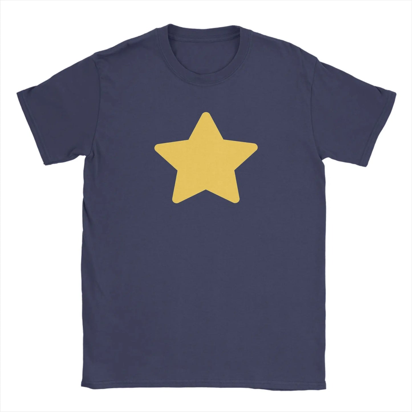 Stevens Universes Men's T Shirt Cartoon Novelty Tees Short Sleeve Crew Neck T-Shirts Pure Cotton Gift Idea Clothes Peaceful Pleasures Health and Wellness Navy Blue 6XL