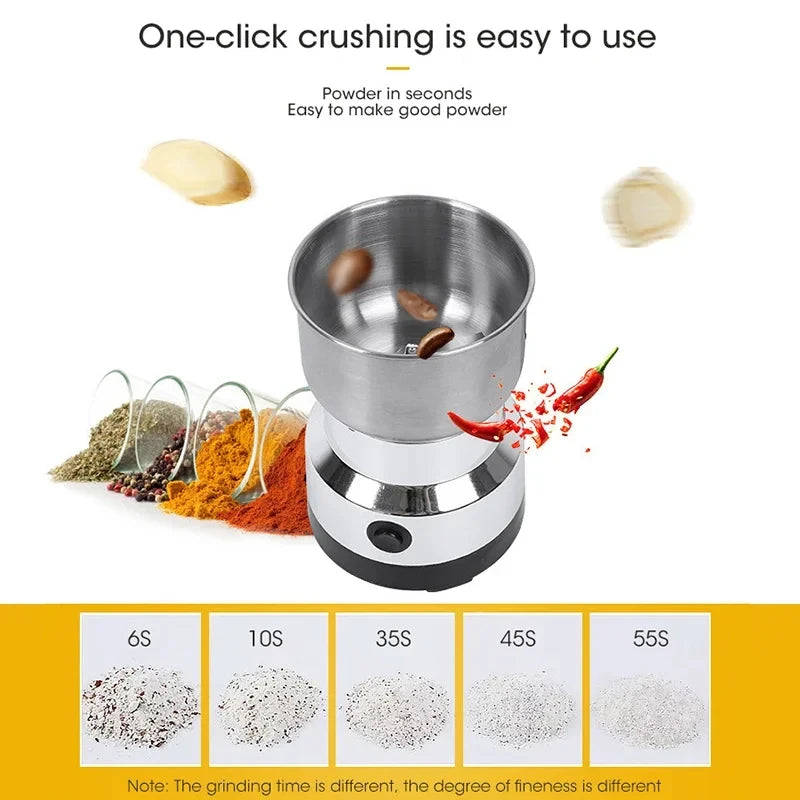 Mini Electric Grinder Household 300ml Ultrafine Baby Food Pulverizer Coffee Grinder Spice Pepper Grinder Grain Mill 2/4 Blades Peaceful Pleasures Health and Wellness