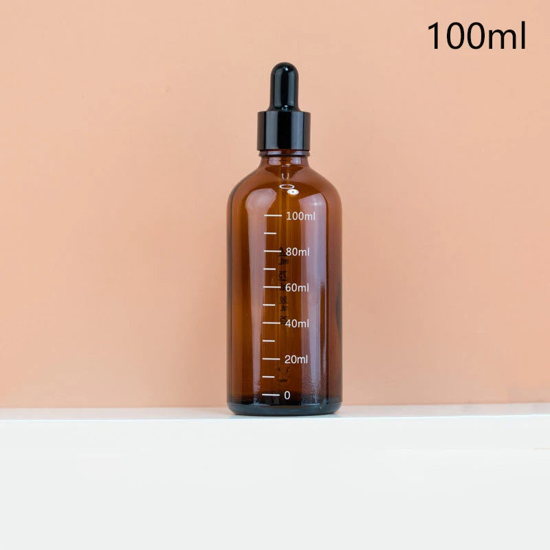 Amber Glass Dropper Bottles 5ml–100ml | Refillable & Travel