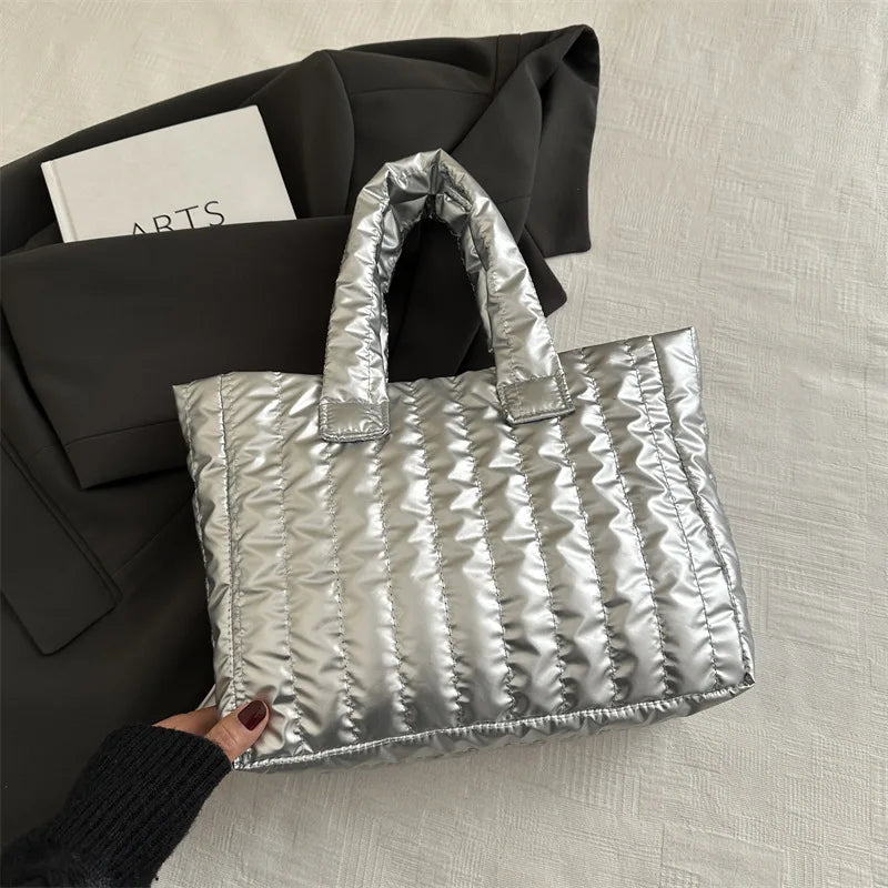 Large Capacity Women's Tote Bag – Padded Elegant Shoulder Bag
