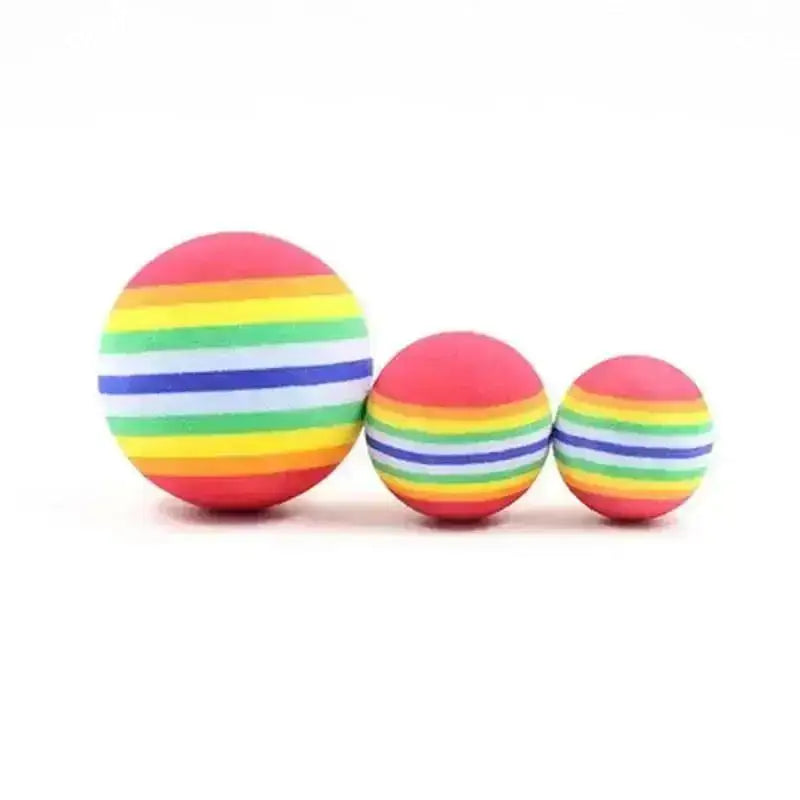 Pet Rainbow Ball Cat Foam Toy Cotton Dog Molar Colorful Supplies Toys