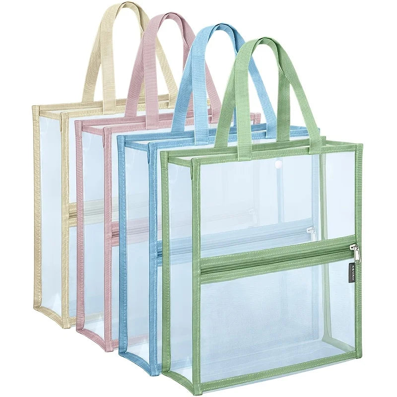 Transparent A4 File Bag – Waterproof Zipper Document Organizer