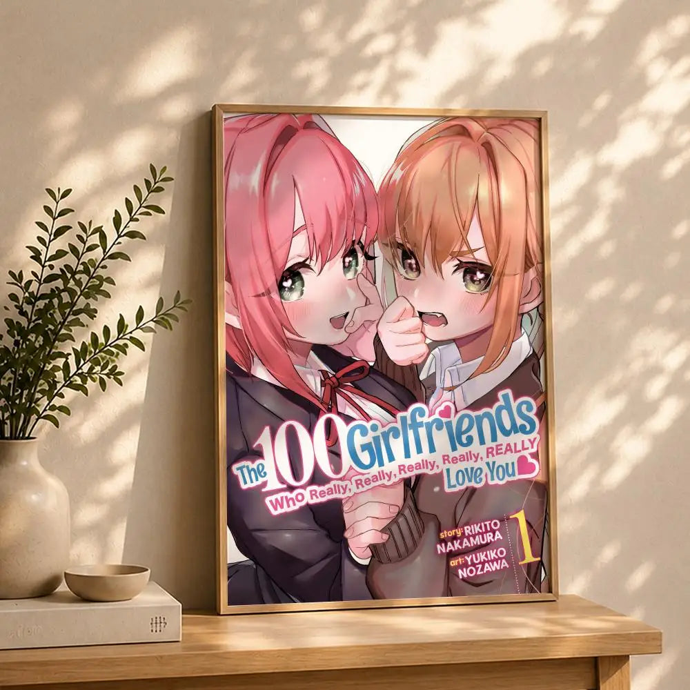 Anime Hyakkano HD Poster – Self-Adhesive Waterproof Wall Art Anime Wall Poster Peaceful Pleasures Health and Wellness