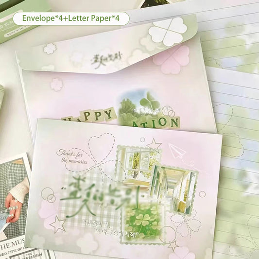 Summer Farewell Envelope Letter Graduation Holiday Handwritten Peaceful Pleasures Health and Wellness light green