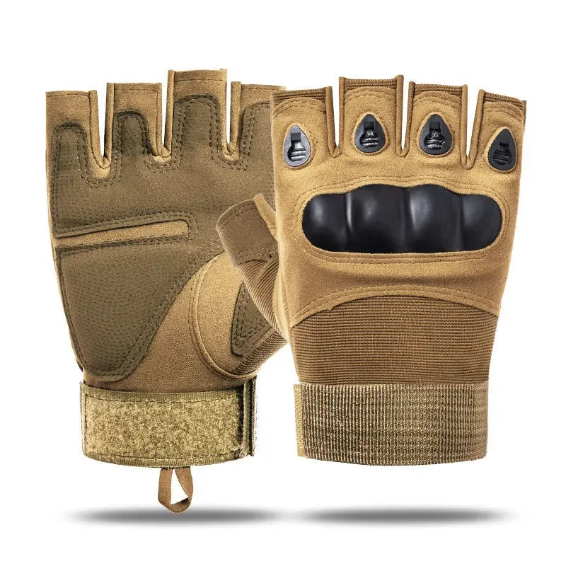 Tactical Hard Knuckle Fingerless Gloves – Combat & Shooting