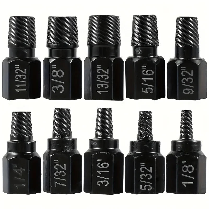 Screw Extractor Alloy Steel Damaged Remover Metal Easy Out Drill Bits