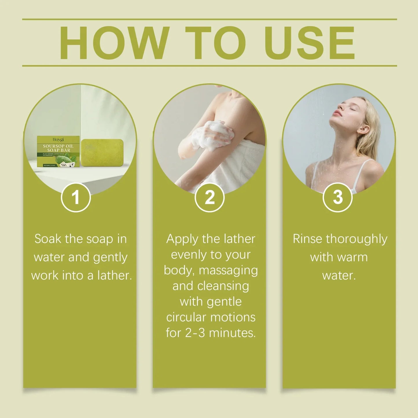 Hoygi Soursop Oil Soap – Cleanse, Nourish & Moisturize Skin