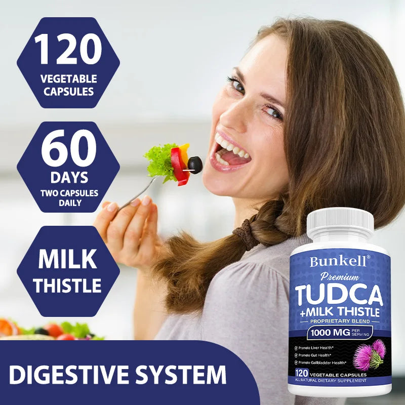 Liver Detox Capsules with Milk Thistle & TUDCA | Bunkell