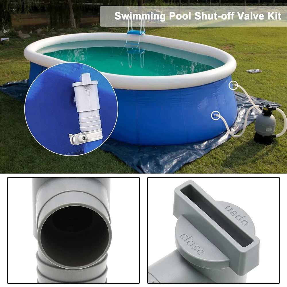 PVC Pool Filter Pump Adapter Durable 32mm Pool On/Off Plunger Valve Sealed Replacement for Outdoor Equipment Parts Peaceful Pleasures Health and Wellness