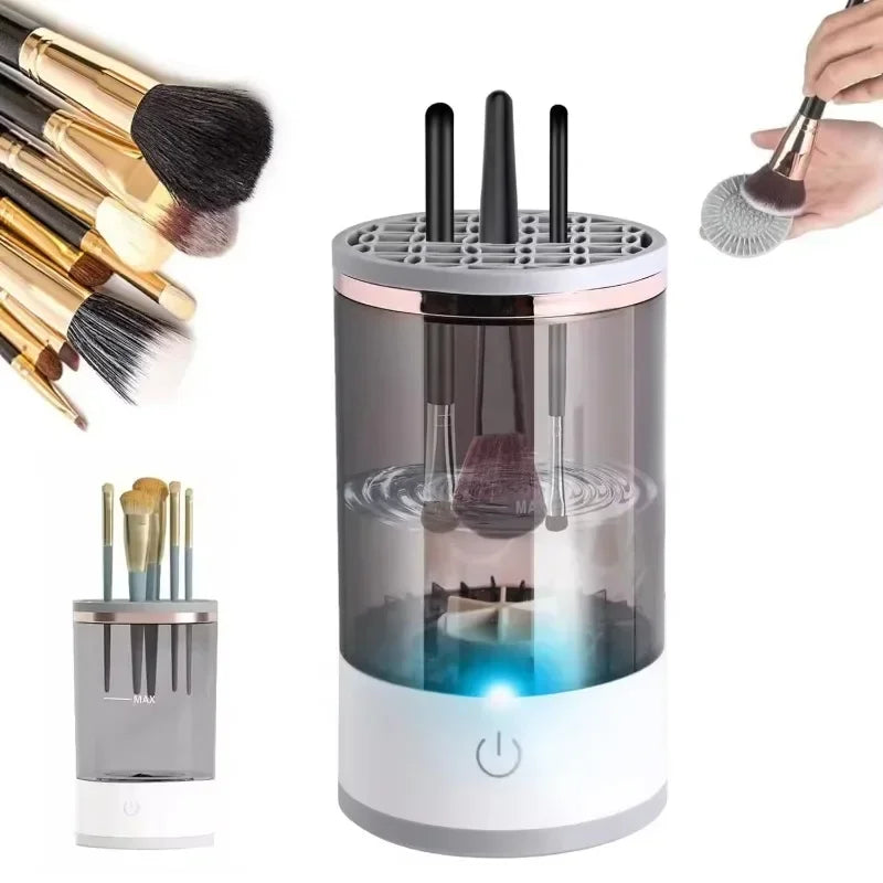Portable Electric Makeup Brush Cleaner – USB Spinning Dryer