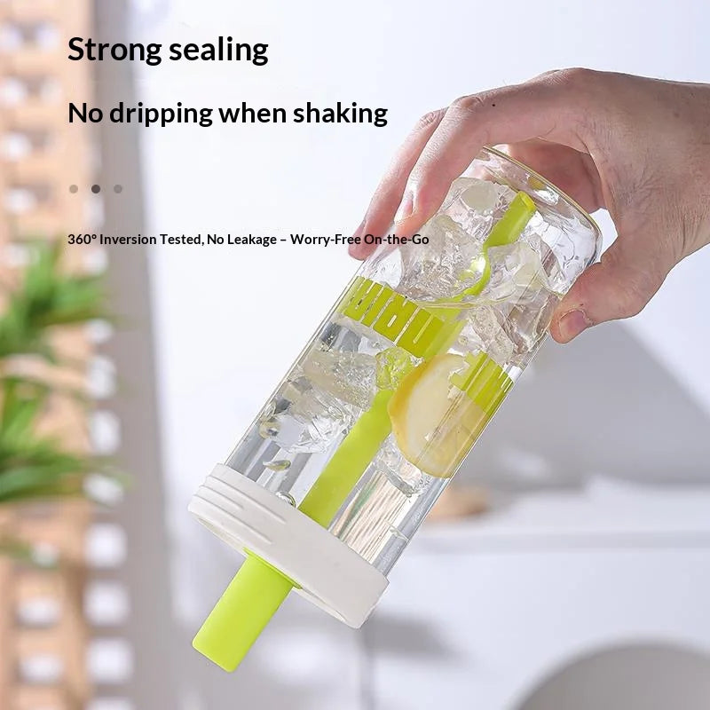 2026 New 650ML Water Bottles Straw Cup Juice Milk Plastic Cup with Lid Straw Bubble Tea Coffee Cups Large Capacity Drinkware Peaceful Pleasures Health and Wellness