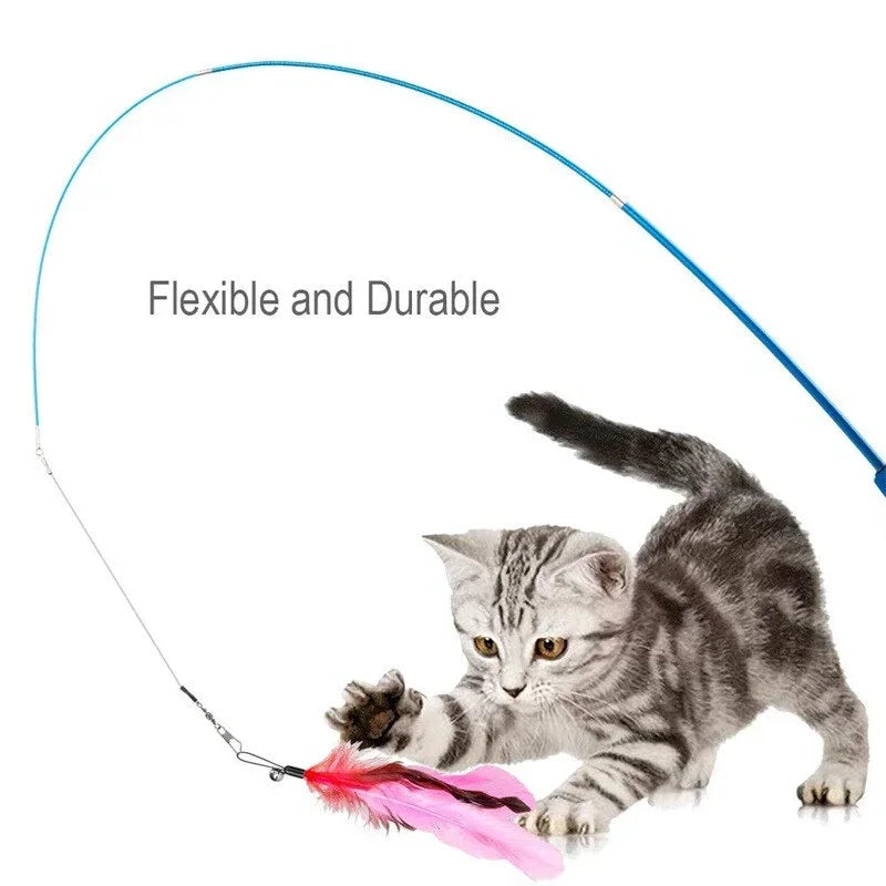 Replacement Cat Feather Toy Head Retractable Stick Products