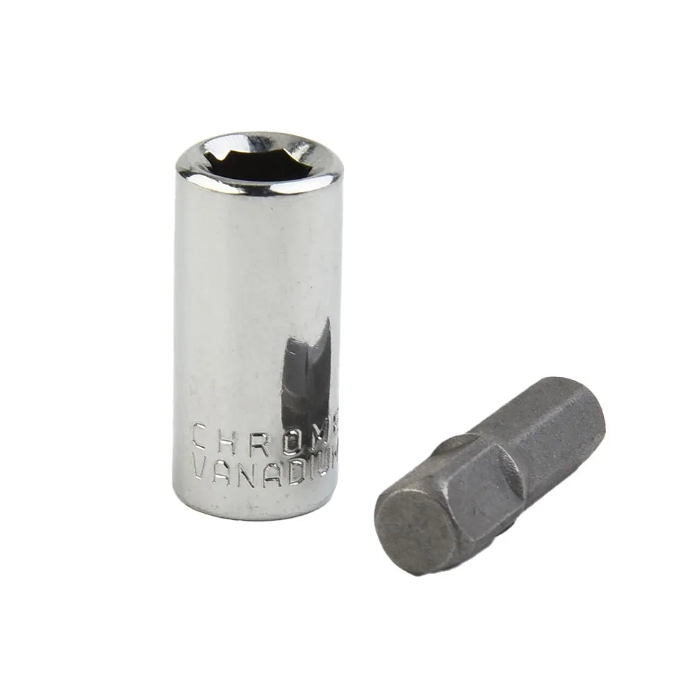 1 4 Square Drive Hex Shank Socket+1 Drill Socket Adapter Driver Tool