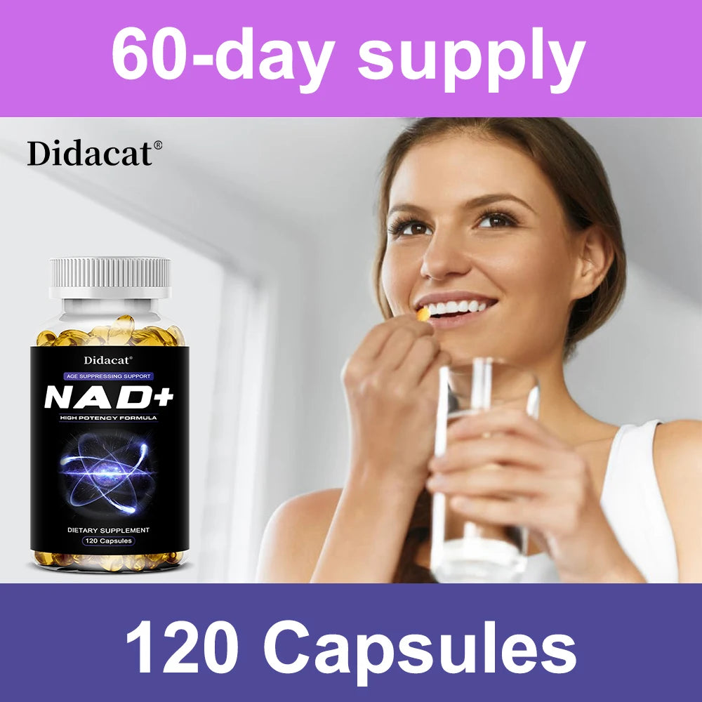 NAD+ Capsules with Resveratrol & Quercetin, Cellular Wellness Supplement for Mitochondrial, Brain, Heart & Daily Stamina Support Peaceful Pleasures Health and Wellness