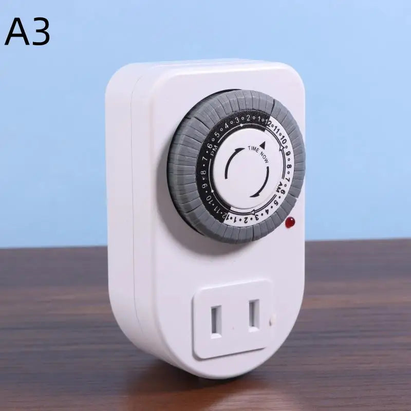 New 12/24 Hours Cyclic Timer Switch Kitchen Timer Outlet Loop Universal Timing Socket Mechanical Timer Peaceful Pleasures Health and Wellness 0 A3