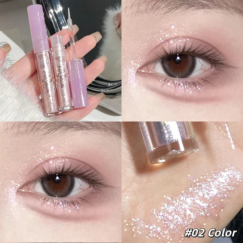 ART VALUE 5-Pc Liquid Glitter Eyeshadow Set – Shimmer & Pearl