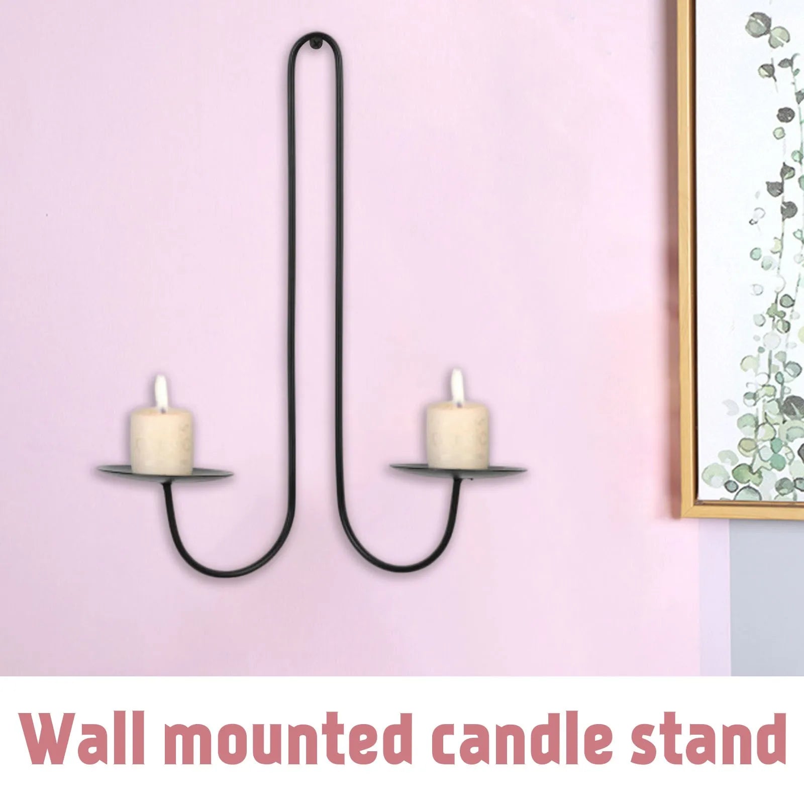 Iron Candle Holder Libra Style Wall Hanging Candle Sconce Decorative Candle Tray For Living Room Dining Room Home Decor Peaceful Pleasures Health and Wellness