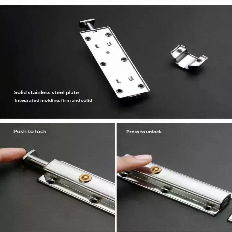 3-Inch Automatic Spring Door Latch | Self-Locking Zinc Alloy