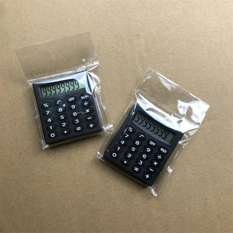 Cute Silent Calculator Mini Version Learning Auxiliary Small Portable Calculator Back To School Supplies Students/Finance Peaceful Pleasures Health and Wellness Black 1PCS